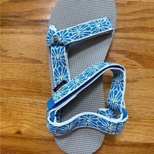Teva Original Universal Sandals Flower Loom Birch Ibiza Blue Women 8 NEW IN BOX